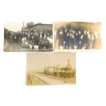 Three 20thC Lincoln City Typhoid postcards, Water Supply Train 1905, Getting Water Neark Supply and