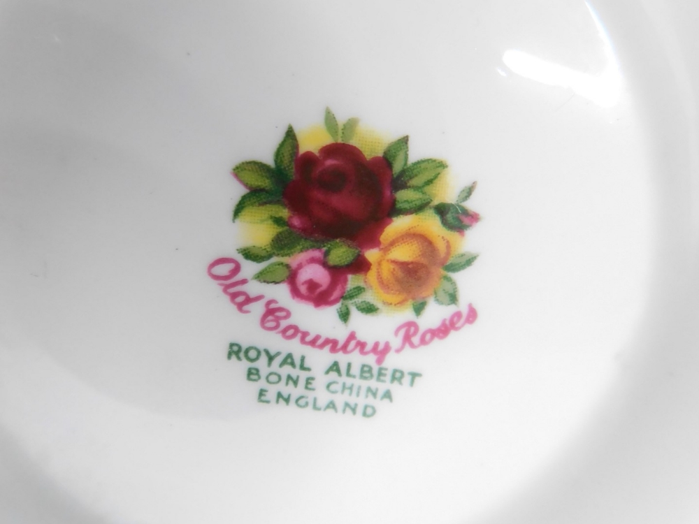 A Royal Albert Old Country Roses part tea service, to include teapot, 15cm high, cups, bowls, miniat - Image 2 of 3