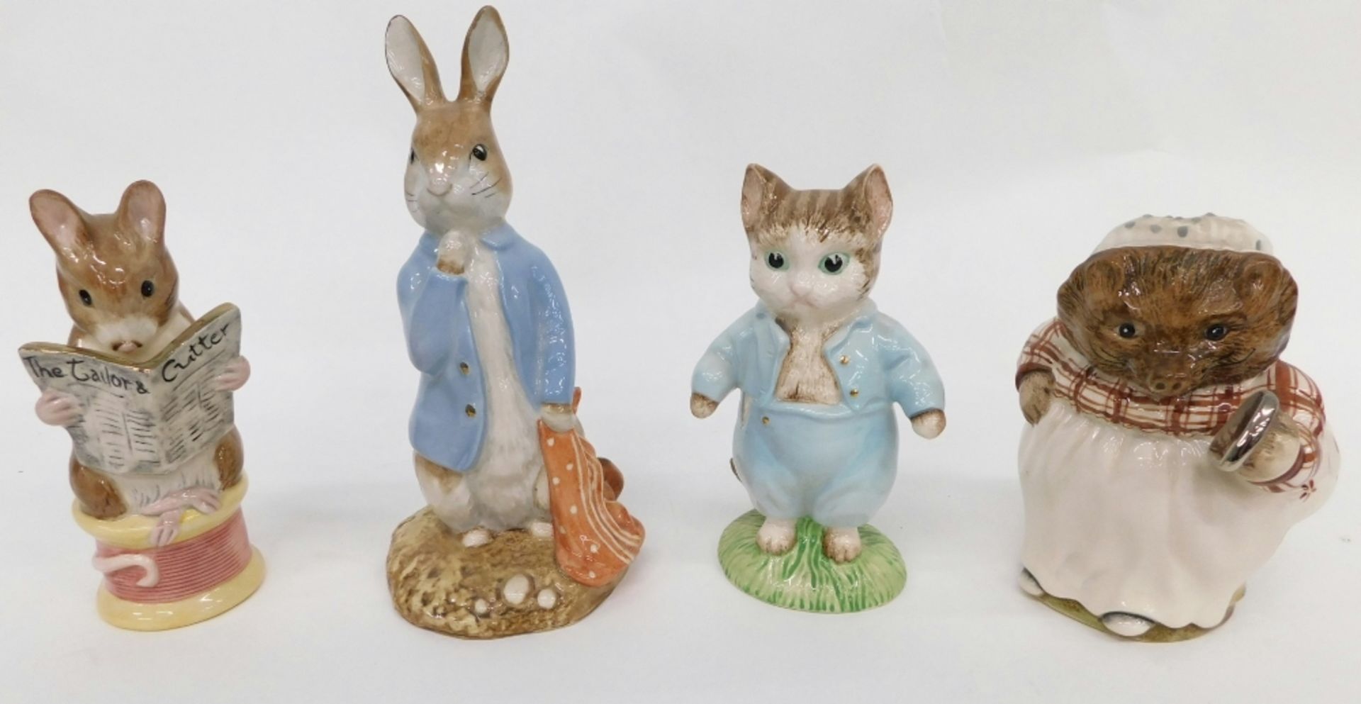 Various Beswick limited edition Beatrix Potter figures, Peter and The Red Pocket Handkerchief no. 8