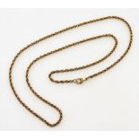 A fancy link neck chain, on a lobster claw clasp, stamped 9ct, 8.9g.