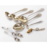 A group of Meyer and other Danish silver table flatware, foliate engraved, shield reserve monogram e
