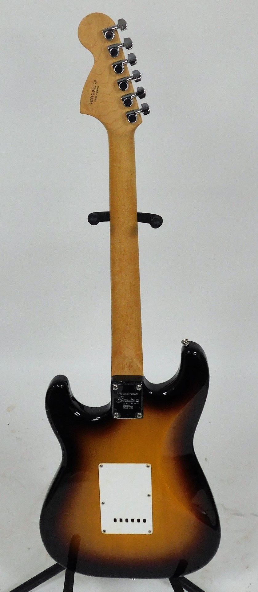 A Fender Squier Strat electric guitar, 20th Anniversary Special Edition, with graduated brown and cr - Image 3 of 5