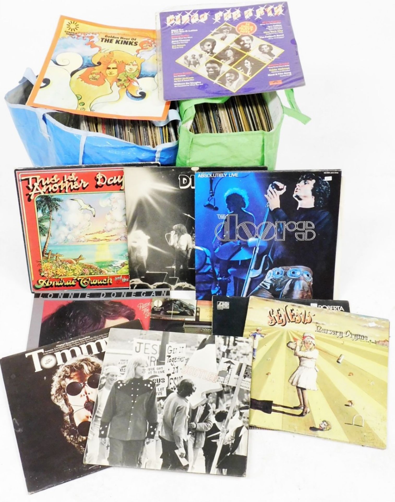 A group of LP records, to include Billy Connolly, The Moody Blues, Elvis's Golden Records Volume 1,