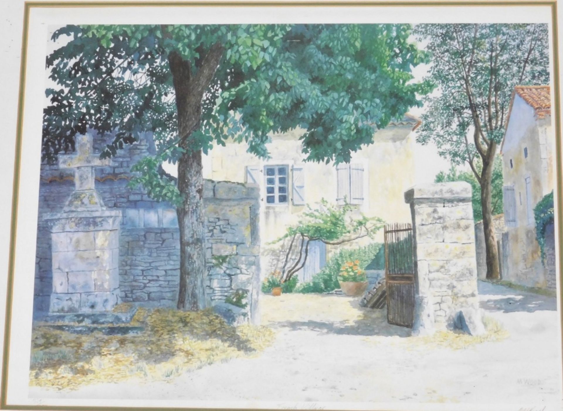 Withdrawn pre sale by vendor - 20thC School. Oakwood Garden, watercolour, indistinctly signed, 36cm - Image 2 of 4