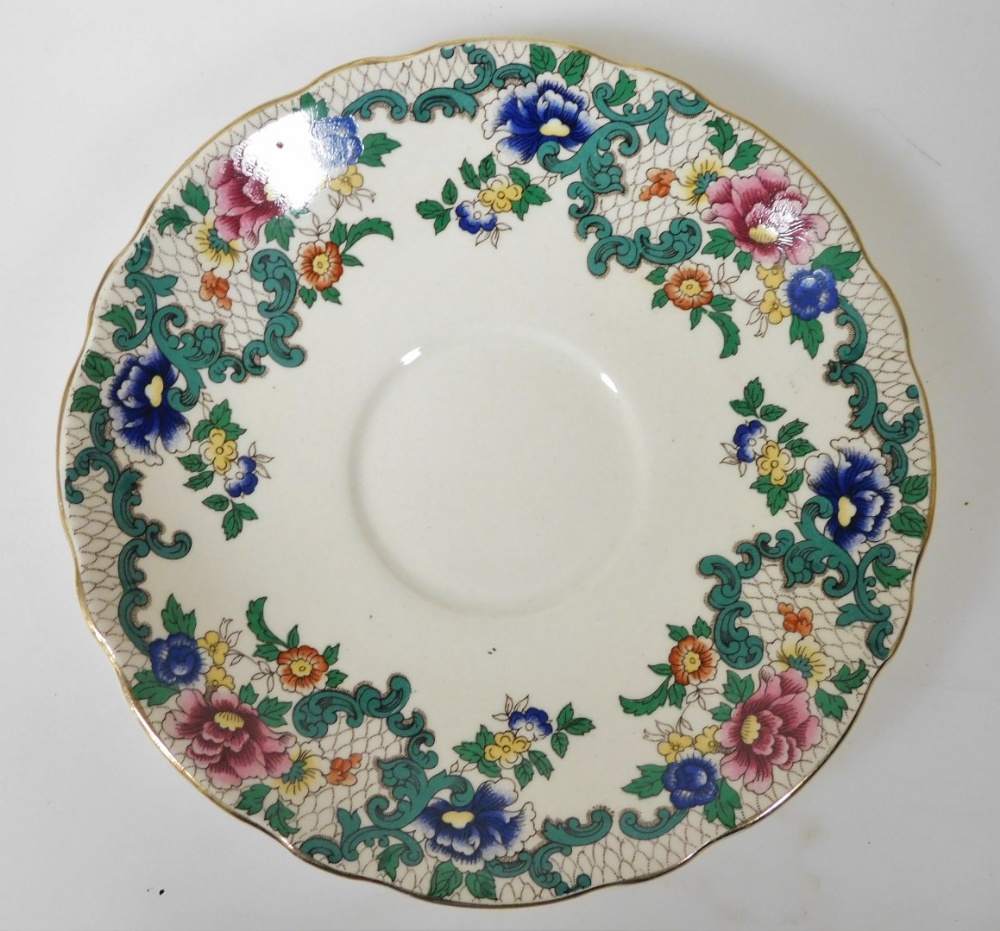 A Royal Cauldon Victoria pattern pottery part dinner and tea service, including vegetable tureens, d - Image 2 of 3