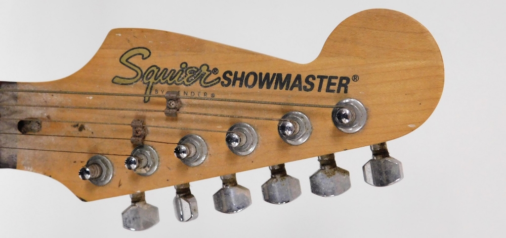 A Fender Squier Showmaster electric guitar, with black body, number SI02052039. - Image 2 of 3