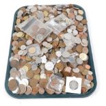 A large quantity of British and Foreign coins, mainly nickel silver, copper, bronze, etc. (a quantit