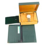 A Rolex Oyster Perpetual Date gentleman's bicolour wristwatch, circular wide dial bearing Arabic num