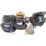 Assorted digital camcorders, comprising a Canon UC-X10, Canon E300, Sony Video8 Handycam, two Sony D