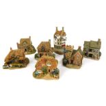 Seven Lilliput Lane cottages, comprising Arbury Lodge, Kendall Teahouse, Penny Sweets Village Shops,