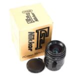 A Nikon F Perspective Control lens, 35mm F218, 200821, boxed.