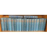 A collection of The Strand Magazine, each in gilt tooled blue cloth from 1892-1899, with later bound