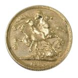 A Victorian full gold sovereign, dated 1889.