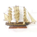 A modern model of the Fragata Espanola ship, with realistic rig and decking, 70cm wide.