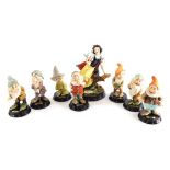 Various Giuseppe Armani Snow White and The Seven Dwarfs figures, to include Snow White, 32cm high, f