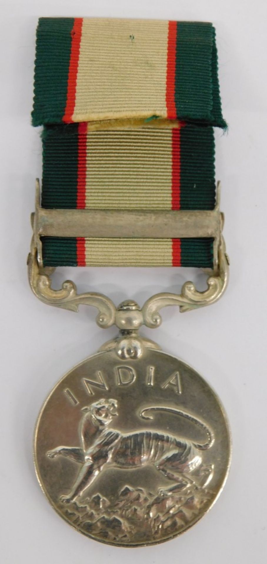 A George VI India medal, marked 14008 SEPOY MAKHMAD NUP 2-14 PUNJAB R, the ribbon with North West Fr - Image 2 of 2