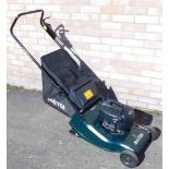 A Hayter Harper 41 lawn mower, with grass box.