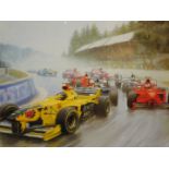 Tony Smith. Jordan's Conquest, Belgium Grand Prix Spa 1998, depicting Damon Hill, artist's limited e