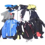 A group of riding clothing, to include Gore Bikeware coats, raincoats, waistcoats, and soft shells.