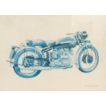 A print of the 1948 Rapide Series B, 30cm x 41cm, framed and glazed.