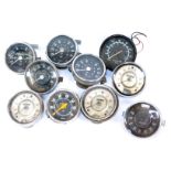 A group of car dials, to include Smiths, etc. (a quantity)