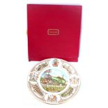 A 50th Anniversary Flying Scotsman plate by Caverswall, 28cm diameter, boxed.