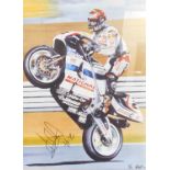 After Graff. A motorcycle racing limited edition print, limited edition number 165/350, bearing prin