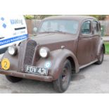 A 1947 Standard 14 CD vintage saloon car, FDV 431, brown, 1776cc petrol, late registered 1999, MOT