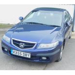 A Honda Accord, Registration KX55 DBY, four door saloon, full leather interior with burr walnut, pet
