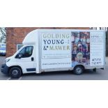 A 2017 Peugeot Maxi Mover Luton van, Registration YR67 YGL, mileage 77,254, MOT valid untIl 29th Sep