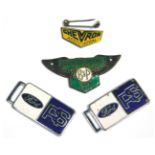 Two Ford RS fobs, Boon & Porter enamelled badge, etc. To be sold on behalf of the Estate of the Lat