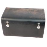 A Brooks luggage trunk, for a vintage car, 17" high, 30" wide, 16" deep.