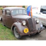 A 1939 Standard 14 vintage saloon car, HPJ 229, brown, 1776cc petrol, late registered 1999, last MO