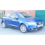 An Audi A1 TFSi four hatchback, Registration FY64 FBF, blue, manual, c28,563 recorded miles, V5 pres