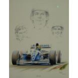 After S H Taylor. Ayrton, limited edition signed print, No 109/500, 39cm x 32cm, framed and glazed.