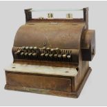 An early 20thC National Cash Register Company shop till, number 1949038, 44cm wide.