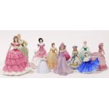 A group of porcelain figures of ladies, by Coalport and Royal Doulton, to include Fair Lady, HN2193,