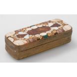 A 19thC micro mosaic and agate set snuff box, of rectangular form, 6.5cm wide.