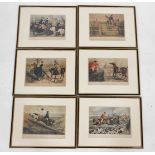After John Leech. A group of equestrian related prints, comprising the Noble Science, The Old Fox Hu