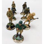 Seven Andrew Stadden cold painted military figures, comprising Princess Patricia's Canadian Light In