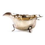 A George V silver sauce boat, Birmingham 1916, 2.65oz, (AF).