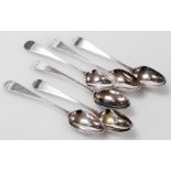 A set of six George III silver teaspoons, initial engraved, London 1810, 2.12oz.