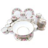 A Royal Worcester Royal Garden pattern porcelain part dinner, tea and coffee service, including a pa