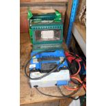 An Ultimate Speed ULG 12A2 automatic battery starter charger, together with two Top Flame gas heater