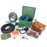 Fishing tackle, comprising a Rivi green fishing box and contents, to include Galaxy Professional sto