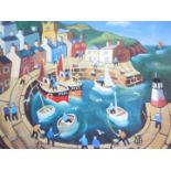 William Cooper (20thC). Harbour, artist signed limited edition print number 183/950, label verso, 25