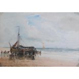 S. Lucas Junior (20thC). Scheveningen, watercolour, unsigned, attributed verso, 18cm x 28cm.