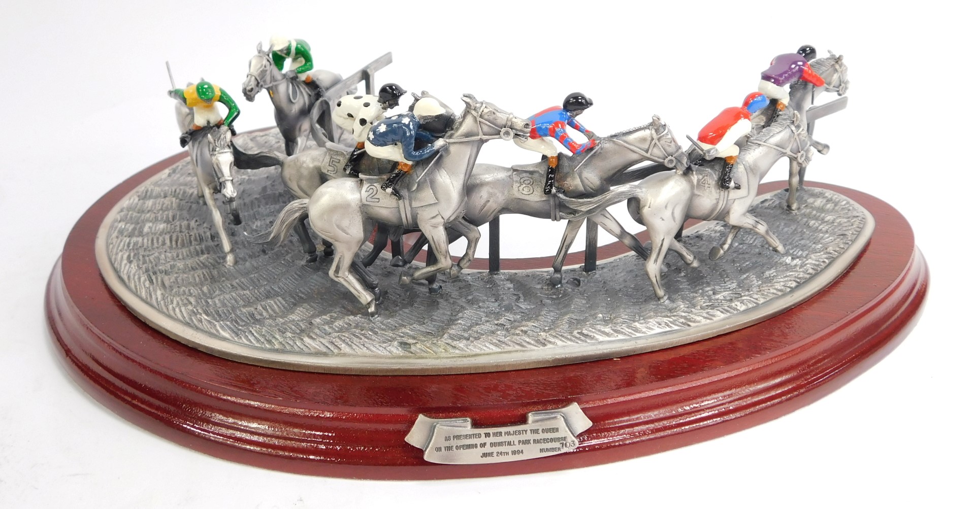 A Mark Models Limited horse racing figure group, Turing For Home Special, limited edition number 708 - Image 2 of 5