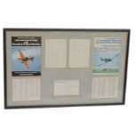 A framed aviation poster, relating to the John Howard Trophy International Air Rally and Formula 1 A
