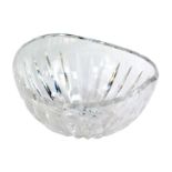 A Waterford crystal bowl, with a shaped and fluted rim with star cut crest, stamped to underside, 10